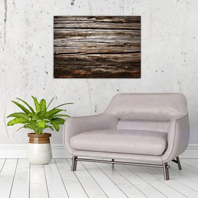 Tablou pe sticlă - lemnele de sezon (70x50 cm)