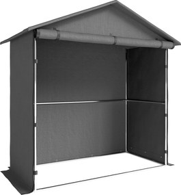 Outsunny Cort Garaj cu Intrare Rulabilă, Corzi și Țăruși, 1.1x2 m, Gri Închis | Aosom Romania