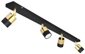 Spot LED TUBSSON 4xGU10/4,8W/230V negru/auriu