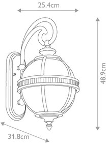 Aplică de exterior Kichler KL-HALLERON-2S-BU HALLERON 2xE14/40W/230V IP44