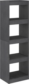 vidaXL Bibliotecă/Separator cameră, gri, 40x30x135,5 cm, lemn de pin
