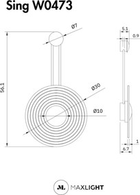 Aplica LED design decorativ Sing