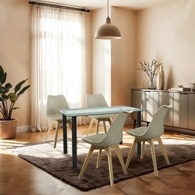 Set de masă Merlo 4+1 bej