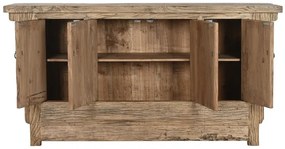 Bufet din lemn masiv reciclat sculptat manual, „Étable”