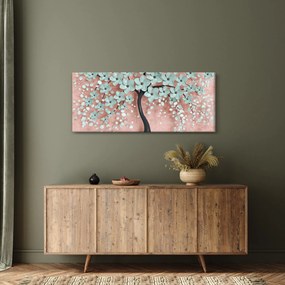 Tablou - Flori albastre în pastel (120x50 cm)