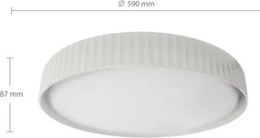 Brilagi - Plafonieră LED dimmabilă LUCIA LED/60W/230V Ø 59 cm albă + telecomandă