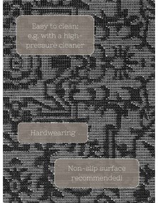 Covor pentru exterior și interior alb-negru 200x290 cm Duet Kona – NORTHRUGS