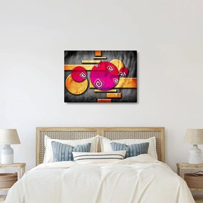 Tablou abstract cu simboluri istorice (70x50 cm)
