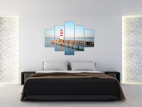 Tablou cu far la răsărit de soare (150x105 cm)