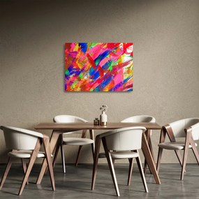 Tablou pe sticlă - Abstract colorat (70x50 cm)