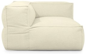 Fotoliu bean bag crem cu tapițerie din țesătură bouclé Mass Corner 125 Left – SLOWDOWN