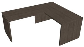 Masă ergonomica Verno 160 x 200 cm, stânga, stejar antracit