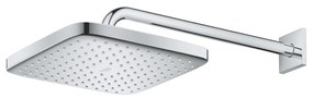 Palarie dus Grohe Tempesta 25 cm, forma patrata, brat inclus 38 cm, crom-26687000