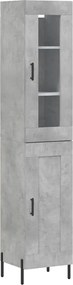 vidaXL Dulap înalt, gri beton, 34,5x34x180 cm, lemn prelucrat