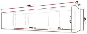 Suprastructură dulap Lenona Lux D4 (Alb + Stejar wotan) . 1104483