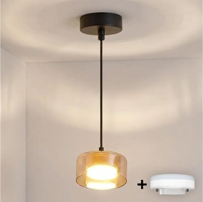 Brilagi - Lustra LED RGB reglabilă AURA LUX 1xGX53/14W/230V Wi-Fi Tuya negru/auriu