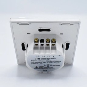 Intrerupator Touch Dublu, sticla securizata, IP45, alb, Smart House, Masterled