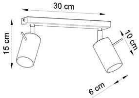 Plafonieră din lemn Nisa Lampi Ludwik