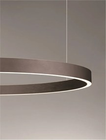 Lustra LED circulara ELOWEN 80cm, maro