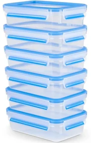SET 6x caserolă Tefal 0,8 l MASTER SEAL FRESH albastru