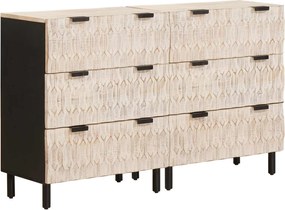 vidaXL Bufet 2 pcs Finisaj Alb Spălat 60 x 33 x 75 cm