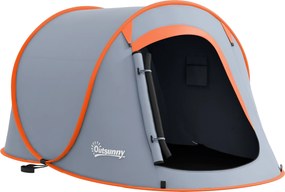 Outsunny Cort de Camping Pop-Up Impermeabil cu Geantă de Transport Gri | Aosom Romania