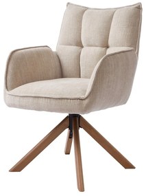 Set de scaune de sufragerie crem 2 buc. tapițat Marilla – Unique Furniture