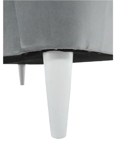 Fotoliu, material textil gri deschis/alb, RUFINO 2 NEW