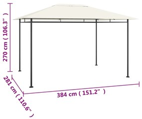 Pavilion, crem, 4x3x2,7 m, 180 g m   Crem
