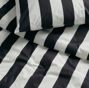 Lenjerie de pat din bumbac MONOLINE negru-alb Dimensiune lenjerie de pat: 70 x 80 cm | 140 x 200 cm