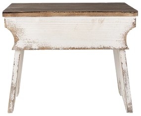 Scaunel din lemn masiv, aspect vintage, 47x29x38 cm, Bany