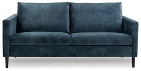 Canapea din catifea albastră închisă Scandic Adagio, 153 cm lățime