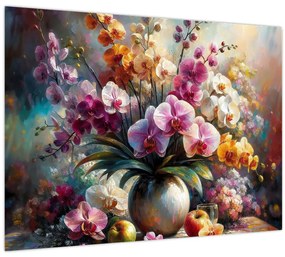 Tablou pe sticlă - Vas de flori II. (70x50 cm)