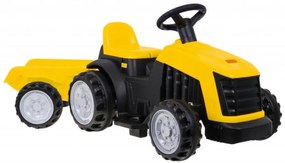 Tractor Electric cu acumulator pentru copii NOVOKIDS™ Mini Farmer Tractor, Cu remorca, Max 25 kg, 2 Viteze, Galben
