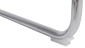 Set de 2 scaune de prânz din ratan, spătar din plasă fără brațe, picioare din metal cromat, Negru