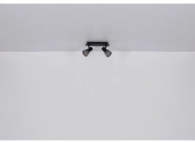 Aplica de perete / tavan cu 2 spoturi directionabile design modern CLAUDE negru, maro