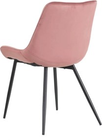 Scaun dining roz din catifea Chair Pink Velvet