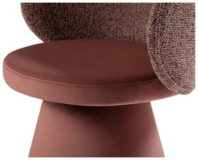 Fotoliu roz cu tapițerie din catifea Inez – Micadoni