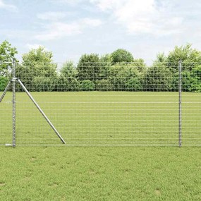 vidaXL Stâlpi de Gard 2 pcs Argintiu 130 cm Oțel galvanizat