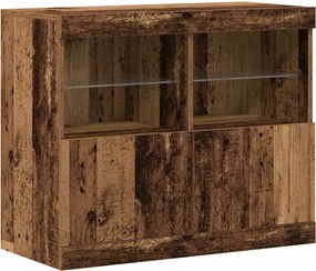 vidaXL Bufet LED Maro 81 x 37 x 66,5 cm Lemn compozit