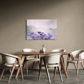 Tablou - Flori mov în munți (90x60 cm)