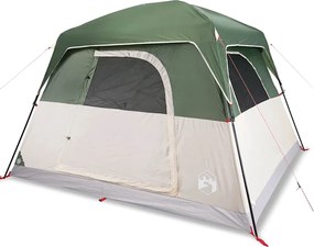vidaXL Cabină cort de camping, 4 persoane, verde, impermeabil