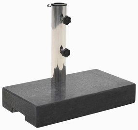 vidaXL Suport umbrelă de soare, negru, granit, 25 kg, dreptunghiular