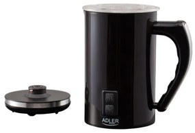 Aparat pentru spumat lapte Adler AD 4478, 500W, 240 ml, Acoperire antiaderenta, Protectie STRIX, Otel negru