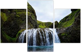 Tablou - Stânci cu cascadă (90x60 cm)