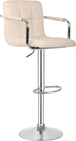 MIADOMODO Scaun de bar 2pcs, cu brațe, bej