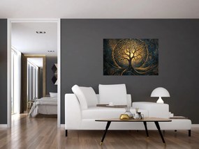 Tablou – Arbore cu aură aurie (90x60 cm)