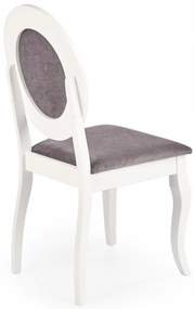 Scaun Barock material gri alb