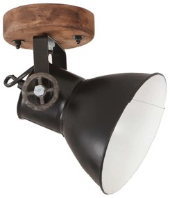 Lampi de perete tavan industriala, 2 buc., negru, 20x25 cm, E27 1, Negru, 2x lampa unica