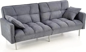 Canapea stofa extensibila ROBERTO, gri albastrui, 193x85/108x86/58 cm